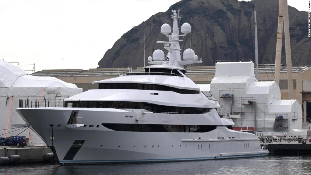Contained in the 280-foot yacht seized by the French authorities