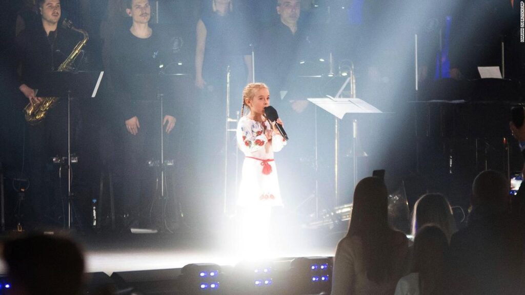 The Ukrainian lady who sang ‘Let It Go’ in a bomb shelter carried out her nation’s nationwide anthem in Poland