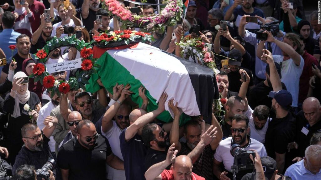 Shireen Abu Akleh: Hundreds mourn slain journalist as Palestinians name for accountability
