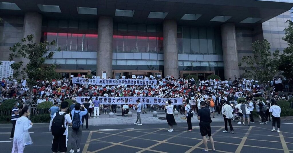 Safety Forces in China Assault Financial institution Clients Protesting Frozen Funds
