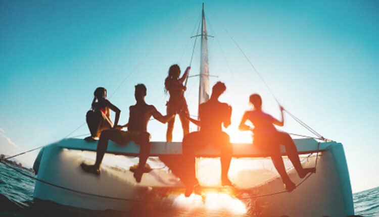 boat party in Barcelona