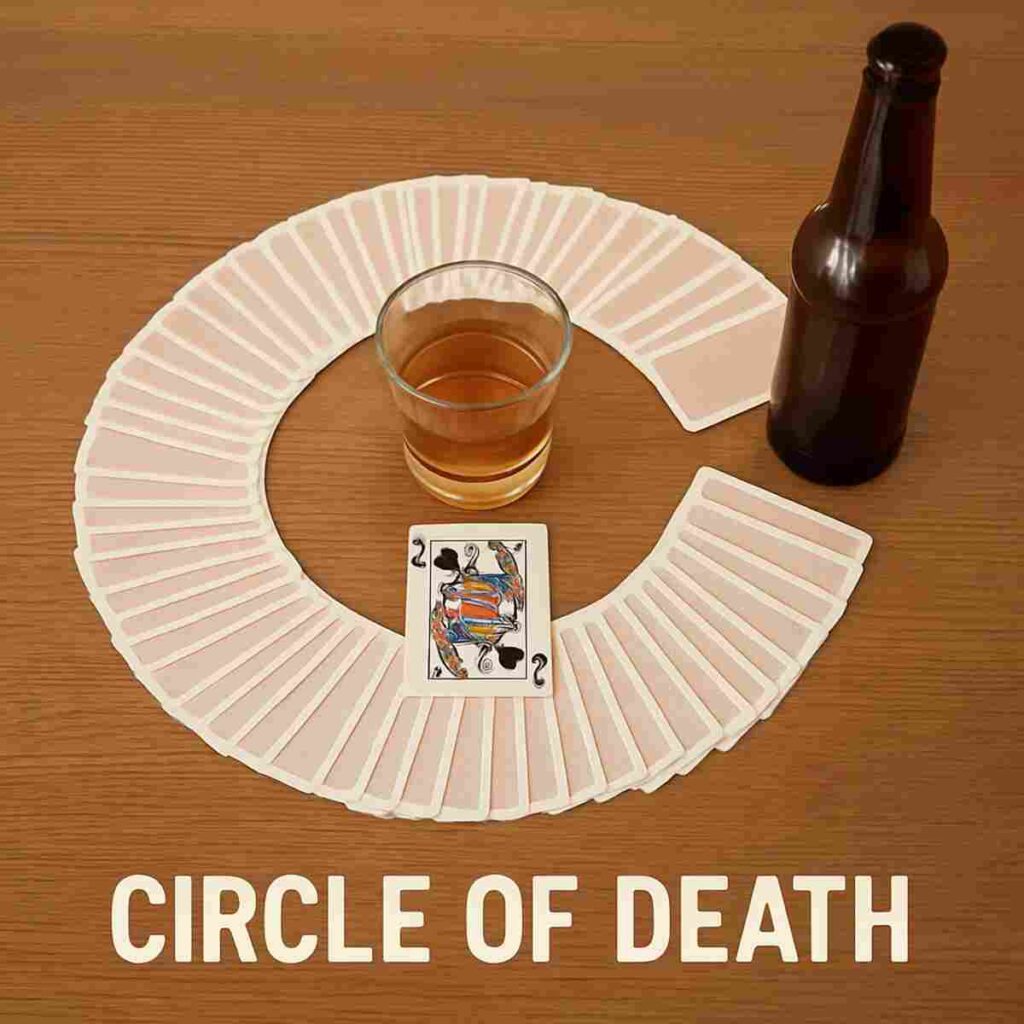 Drinking card game Circle of Death rules setup variations safety tips